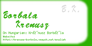 borbala krenusz business card